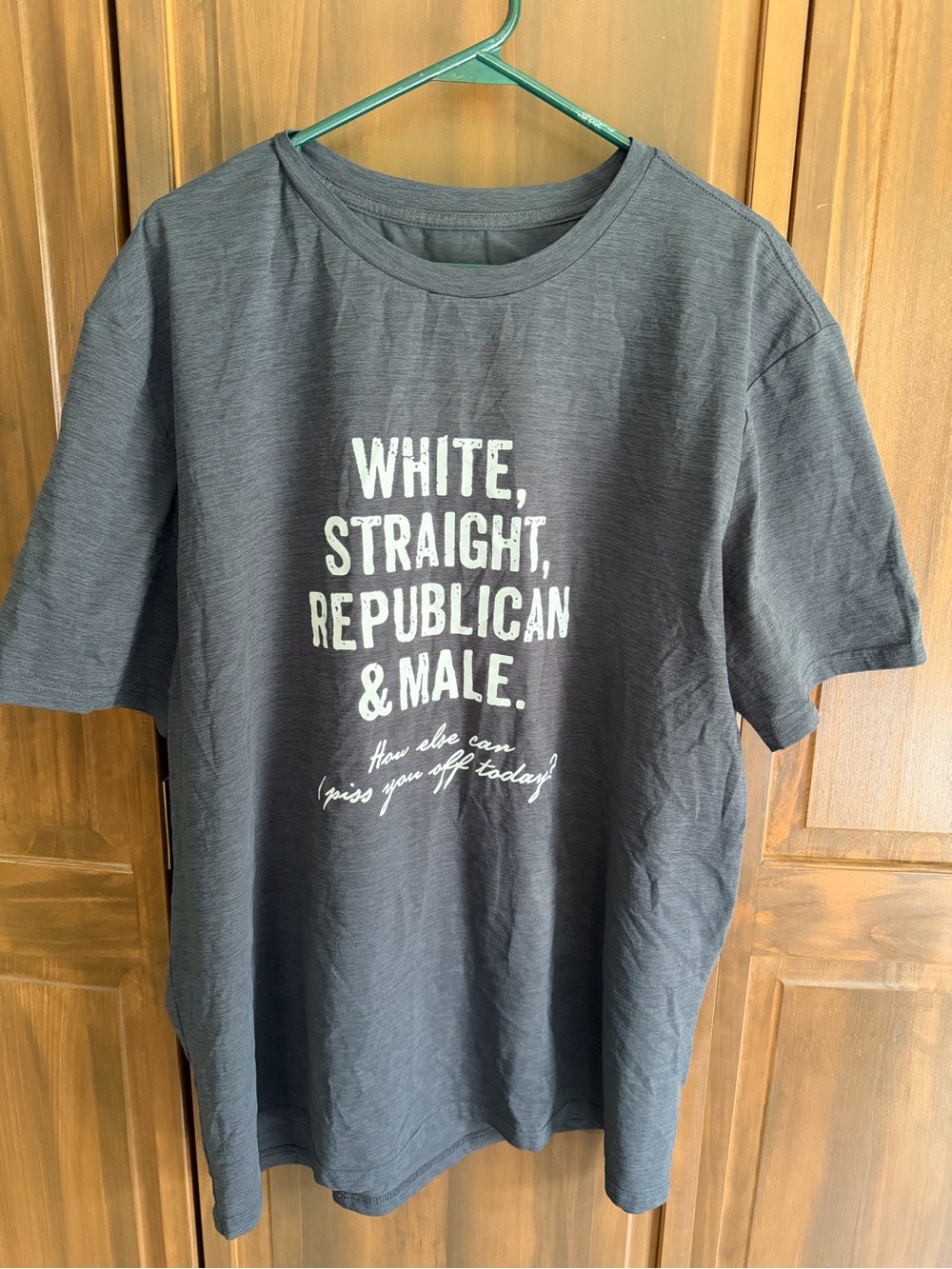 Short-Sleeve Graphic Tee - Black with White Text